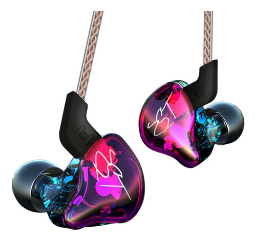 Auriculares Kz Zst Mega Bass Mp3 De Doble Unidad Sin Micrófo