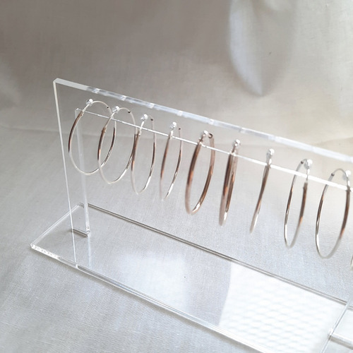 Imagen 3 de 9 de Exhibidor Para Aros Colgantes Y Argollas En Acrilico 3mm