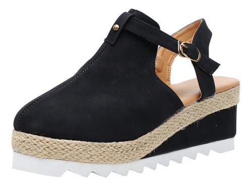 Sandalias Con Cuñas Y Plataformas Para Mujer, Zapatos De Tac