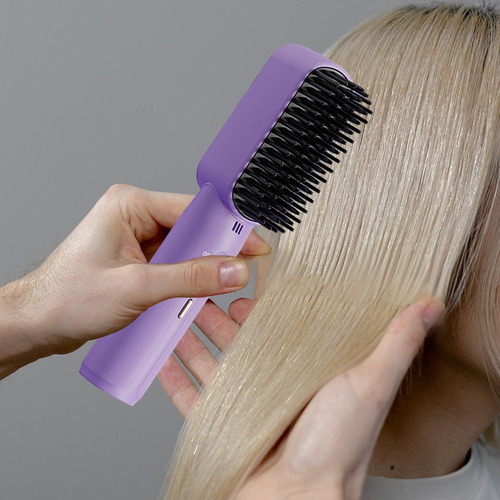 . Plancha De Pelo Inalámbrica, Peine Caliente Eléctrico Con