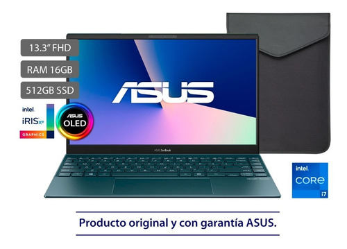 Imagen 1 de 10 de Portátil Asus Zenbook Ux325ea 13 Core I7 11va 16gb 512gb Ssd