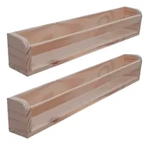 Comprar 2 Repisa Estantes Biblioteca Especiero  Pino Deco 
