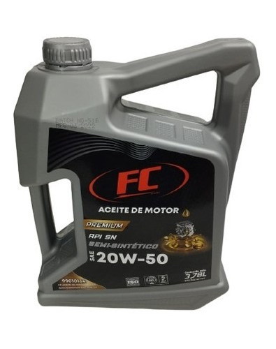 Aceite De Motor Fc Api Sn Semi-sintetico 20w 50 Galon 3.78lt