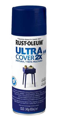 Pintura Aerosol Ultra Cover Rust Oleum Azul Tinta Satinado