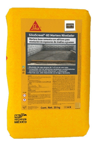 Sika Screed 80, Mortero Nivelador