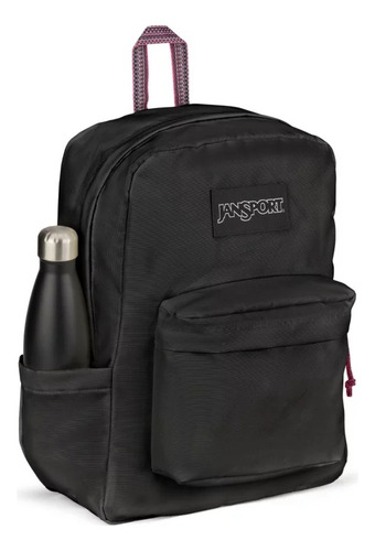 Mochila Jansport 100% Ecologica Unisex Moda Restore Pack Color Negro Diseño De La Tela Liso
