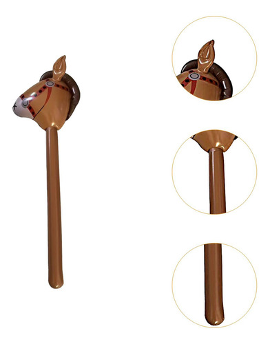 Cabeza De Caballo Inflable Cabeza De Juguete Juguete Marrón