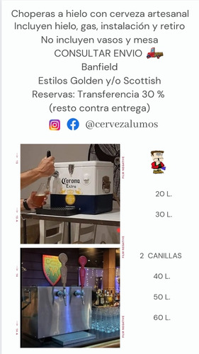 Alquiler De Choperas. Cerveza Artesanal. Banfield