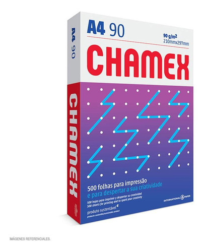 Papel Fotocopia Blanco Chamex 90gr A-4 Pqtx500