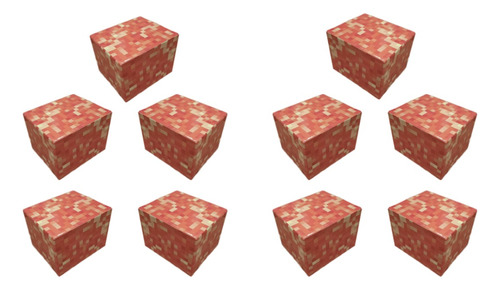 Set De 10 Cubos Apilables Minecraft De Lava