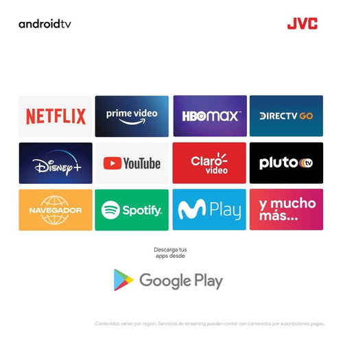 Imagen 2 de 4 de Smart Tv Jvc 50 Pulgadas 4k Android 11