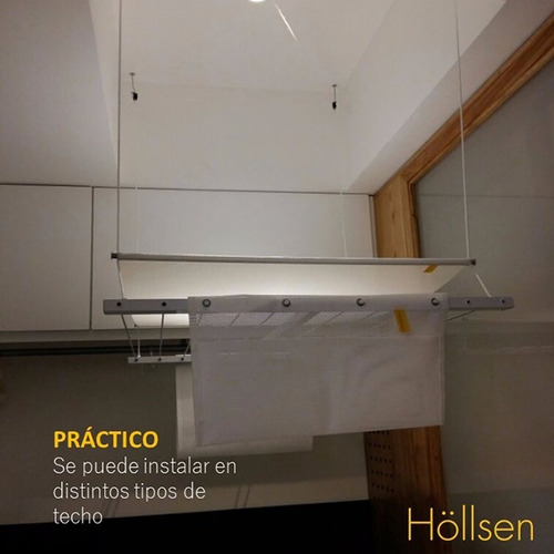 Imagen 3 de 6 de Tendedero Techo Completo Höllsen C/ Malla Seca Ropa Delicada