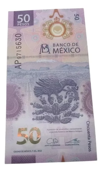 Billete $50 Pesos Del Ajolote Mexicano