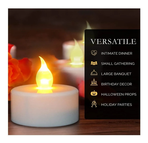 Imagen 5 de 7 de Juegos De Velas Eléctricas Para Decoración X 4