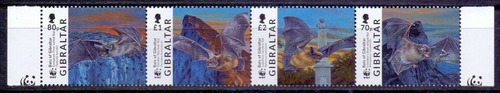2017 Wwf Fauna - Murcielagos - Gibraltar Mnh