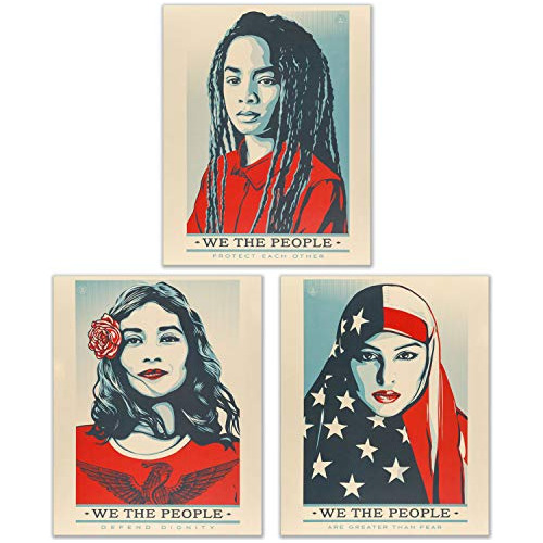 Impresiones De Shepard Fairey - Conjunto De 3 (8 Pulgad...