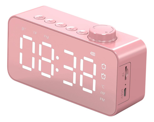 Reloj Despertador Digital Con Espejo Led C, Pantalla Grande,