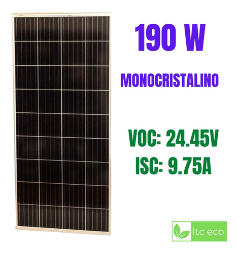 Panel Solar Monocristalino 190w Ltceco Energia Solar Renovab