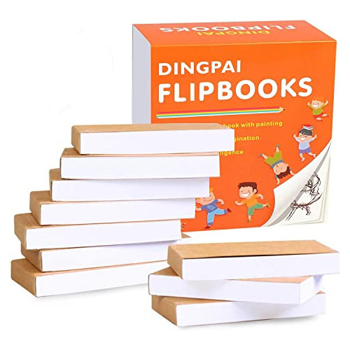 10 Paquetes De Flipbooks Blanco (flip Book) Animación,...