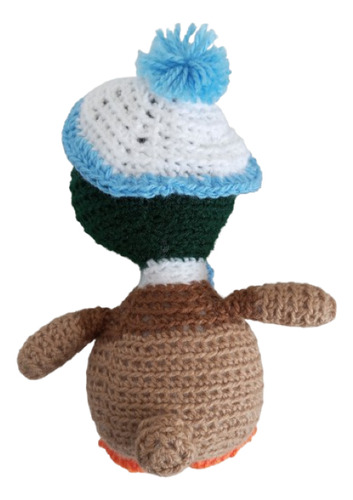 Pato Silvestre Con Gorro Amigurumi Tejido En Crochet