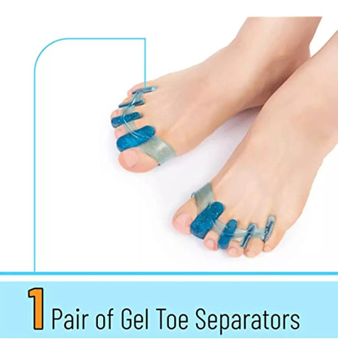 4 Pares De Separadores De Dedos En Gel Para Corregir Juanete