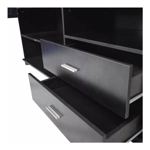 Imagen 3 de 5 de Escritorio En L Boos Table De Cristal Con Compartimiento L