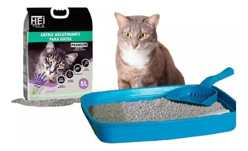 Arena Aglutinante Carbón Activo Para Gatos Hei Pets 4kg