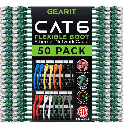 Gearit Cat6 Cable 1 Ft - Cable Ethernet Cat6, Cable Ethernet