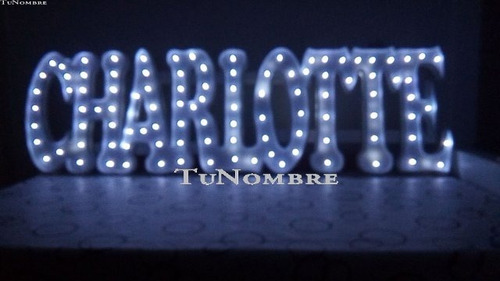 Imagen 2 de 10 de Nombres Iluminados 12 Letras 15 Cm Polyfan Cartel Luces Luz