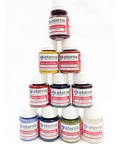 Pintura Sublimacion Eterna 37ml X 38 Un