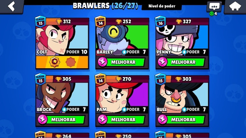 Cont T Brawl Stars Com 7k De Trofeus Lendarios Leon Crow Mercado Livre - todas as classes de troféus do brawl stars