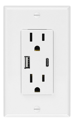 Imagen 8 de 8 de Enchufe De Pared Estándar Usb Tipo A Tipo C Adaptador De Ali