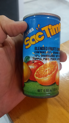 Lata Vacia Jugo Sac Time Korea De Chapa Años 90 