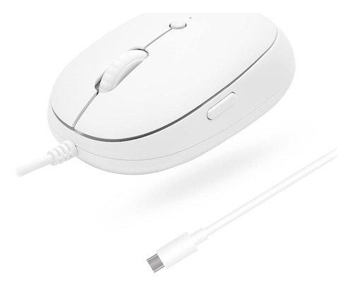 Mouse Macally Con Cable Tipo C/blanco