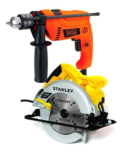 Combo Taladro 13 Mm Black Decker + Sierra Circular Stanley