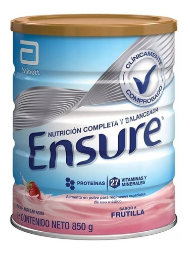 Ensure Ng Sabor Vainilla, Chocolate Y Frutilla 850g