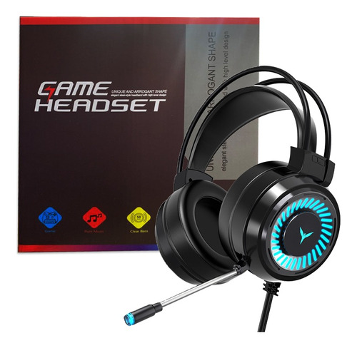 Audifonos Gamer Con Microfono Usb 2 Plug Luces Para Pc Lapto