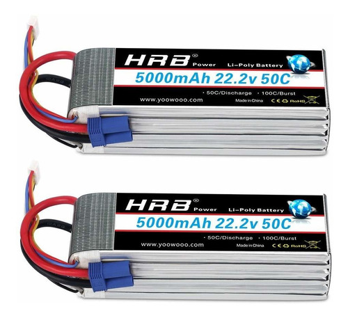 Baterias Lipo (2) 22.2v 5000mah Rc Hrb