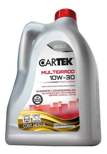 Aceite Multigrado Para Motor A Gasolina 10W-30 5 L