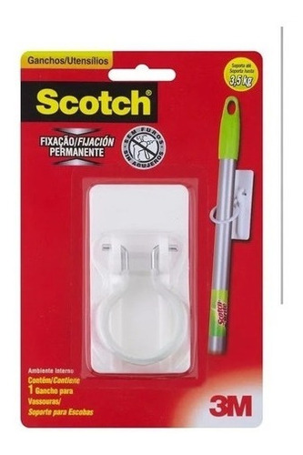 Suporte Para Vassouras Adesivo Scotch 3m Até 3,5kg