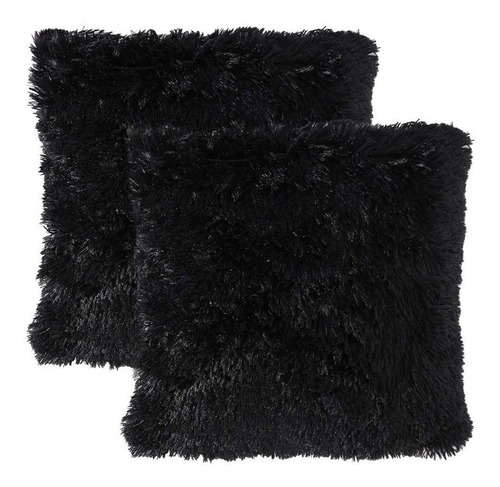 Imagen 3 de 9 de Cojines Rellenos Peludos 45x45cm Importados Extra Suaves