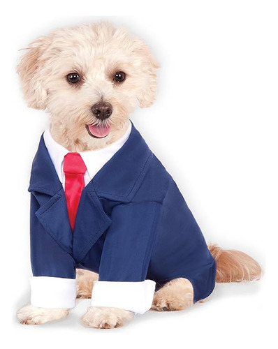 Traje Negocios Para Mascotas S Azul