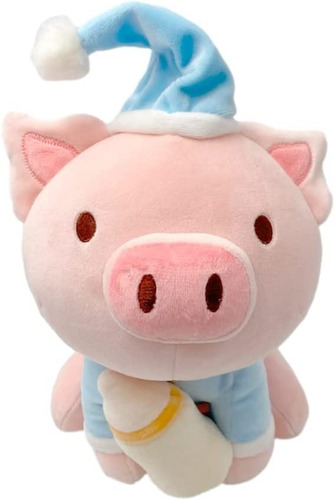 Cerdito Rosa Con Pijama Y Gorro 22cm Cerdo Ultrasuave Miniso