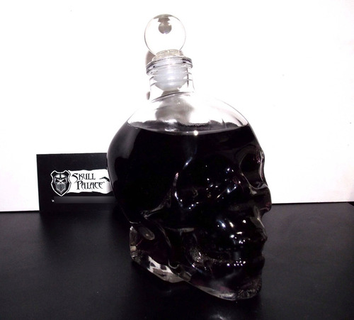 Imagen 6 de 6 de Botella Licorera En Forma De Calavera Cráneo Vidrio Skpalace