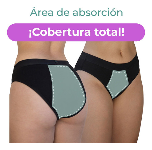 Leflou Calzón Menstrual Corte Francés Flujo Abundante 40ml