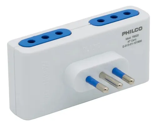 comprar Enchufe Cuádruple 2p + T 10a 250v, Blanco, Philco Color Blanco