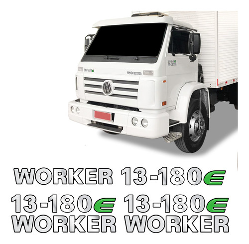 Adesivos 13-180e Worker Emblema Cromado Caminhão Volkswagen