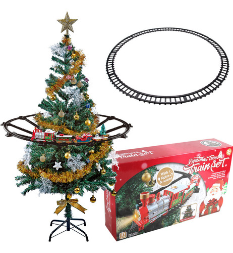 Tren Para Arbol Navideño Decoracion Luz Sonido Juguete 31pzs