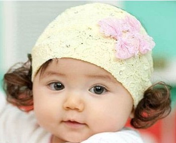 Imagem 3 de 6 de Atacado 50 Faixa Cabeça Bebê Menina Renda Com Falsa Peruca