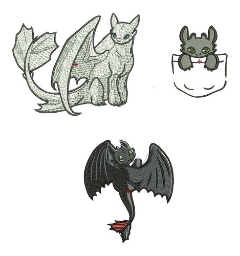 3 Diseño Bordar Matrices Maquina Bordadora Dragon Chimuelo | MercadoLibre 3 Diseño Bordar Matrices Maquina Bordadora Dragon Chimuelo | MercadoLibre